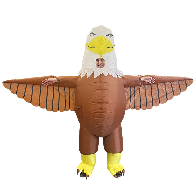 Costumes - イーグルの着ぐるみ、膨らませて着る動物のコスチューム、ハロウィンパーティーやコスプレに最適な、面白いパフォーマンス用小道具。