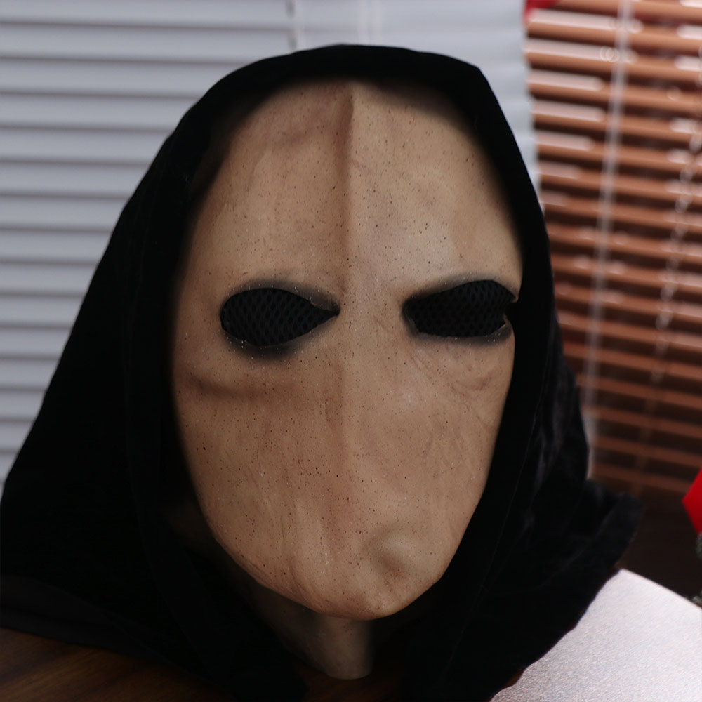 Latex Alien Mask Realistic - 顔のない男のハロウィーン用スレンダーマンマスク。無毒でリアルな外星人の頭蓋骨を模したラテックス製のヘルメット。コスチューム、3Dパーティー、コスプレ、カーニバル用の小道具として。