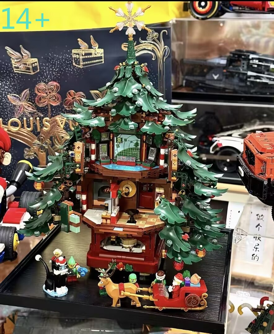 Novelty Gifts - 最も安価な3171ピースのクリスマスツリー装飾用ブロックモデル。子供向けのDIYおもちゃ、誕生日プレゼントに最適。