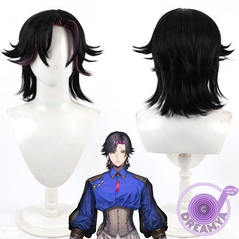 ベザリウス包帯コスプレウィッグ vtuber 黒ショートピン - Anime Cosplay Wig Heat Resistant のレビューと価格
