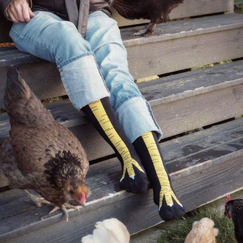 コットンチキンフットソックス,通気性ソックス,原宿ストリート - Funny Chicken Leg Socks のレビューと価格