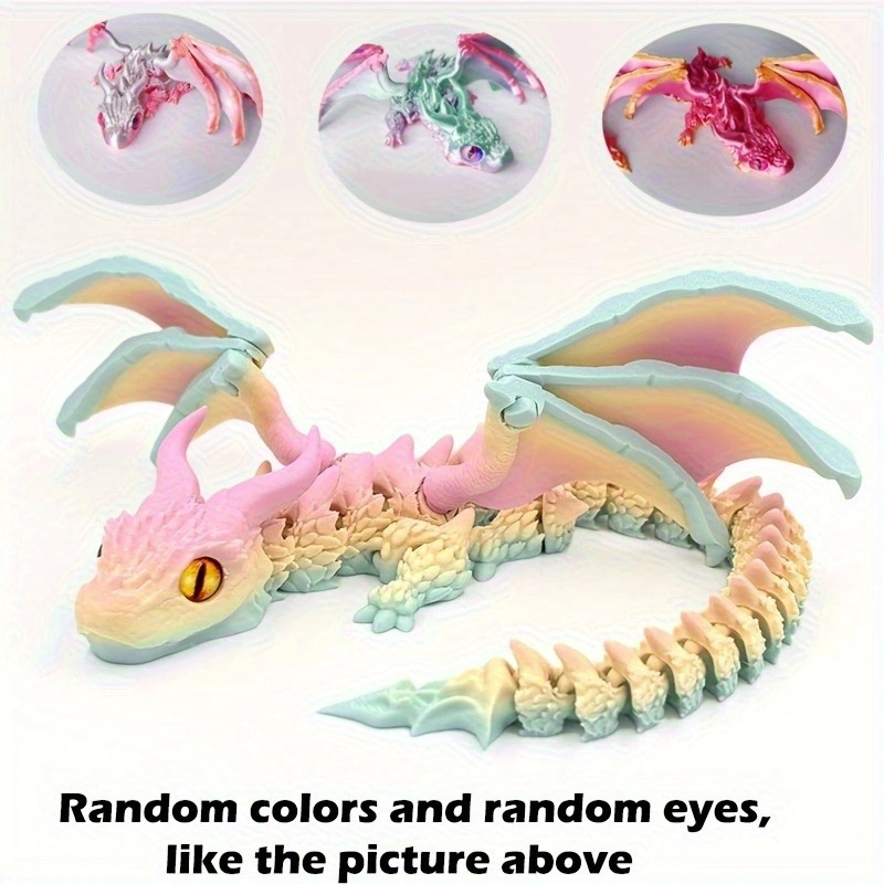 3Dプリント製の翼を持つワーヴァーン（竜）の模型。関節が動く - Novelty Gifts のレビューと価格