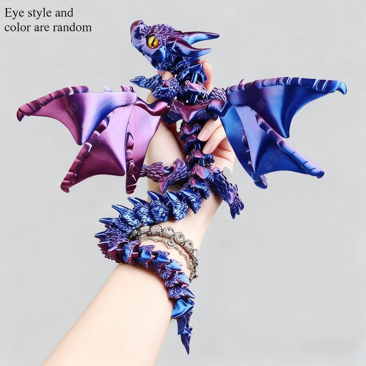 3Dプリント製の翼を持つワーヴァーン（竜）の模型。関節が動く - Novelty Gifts のレビューと価格