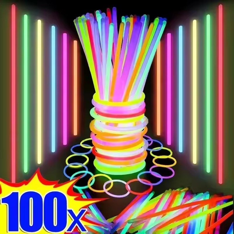 50/100 個蛍光スティックパーティー多色光るスティック明 - Glow In The Dark Party Glasses のレビューと価格
