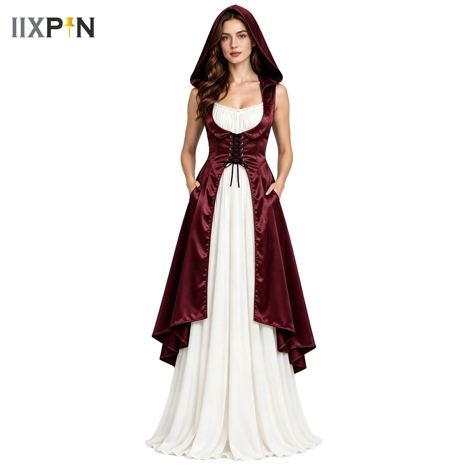 レディース・ルネサンス衣装、ハロウィーン衣装、中世風ヴィンテ - Medieval Renaissance Dress Women のレビューと価格